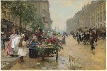 Louis Marie Schryver 6 Parisienne Oil Paintings